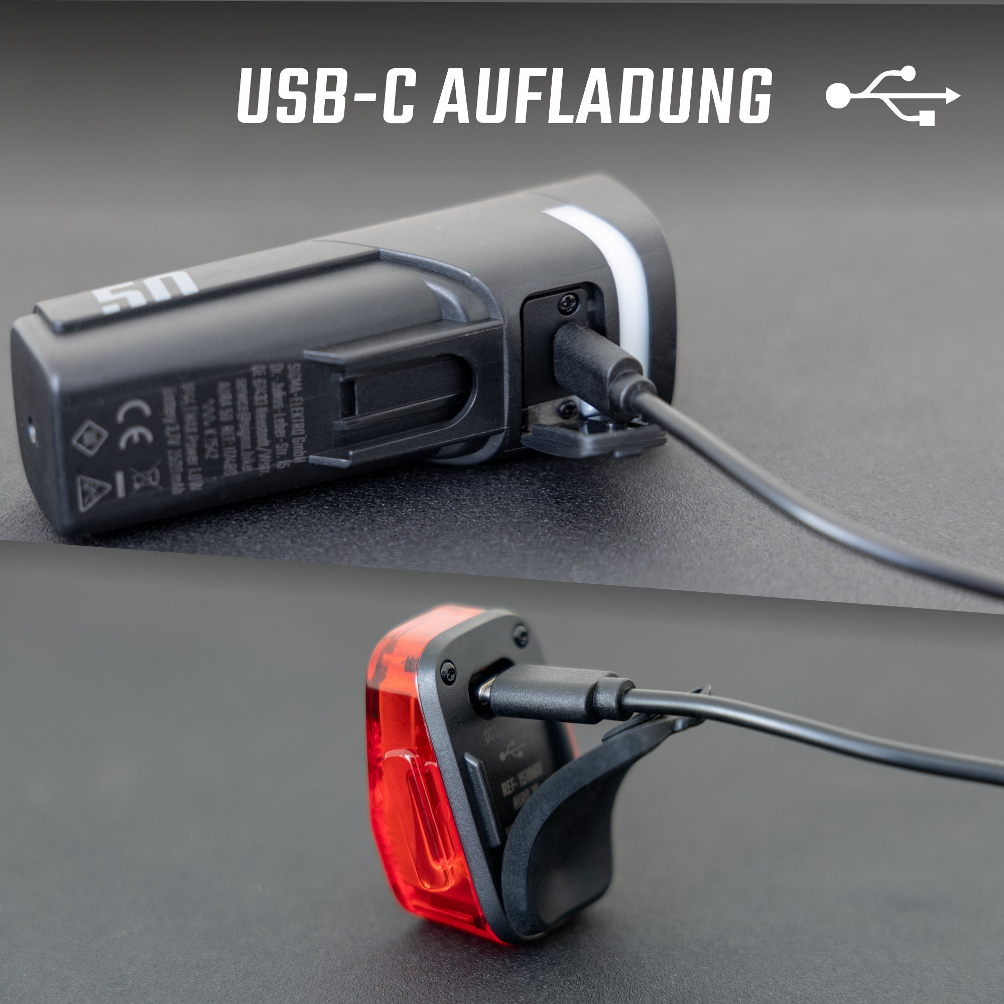 SIGMA Aura 50 / HIRO 10 USB Bike Light Set – Bild 5