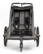 Kinderanhänger Double PURE Schwarz/Grau – Bild 3