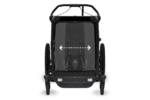 Kinderanhänger Sport 2 Double Schwarz – Bild 2