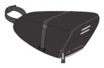 Leichte Satteltasche für Radwerkzeug Schwarz – Bild 2